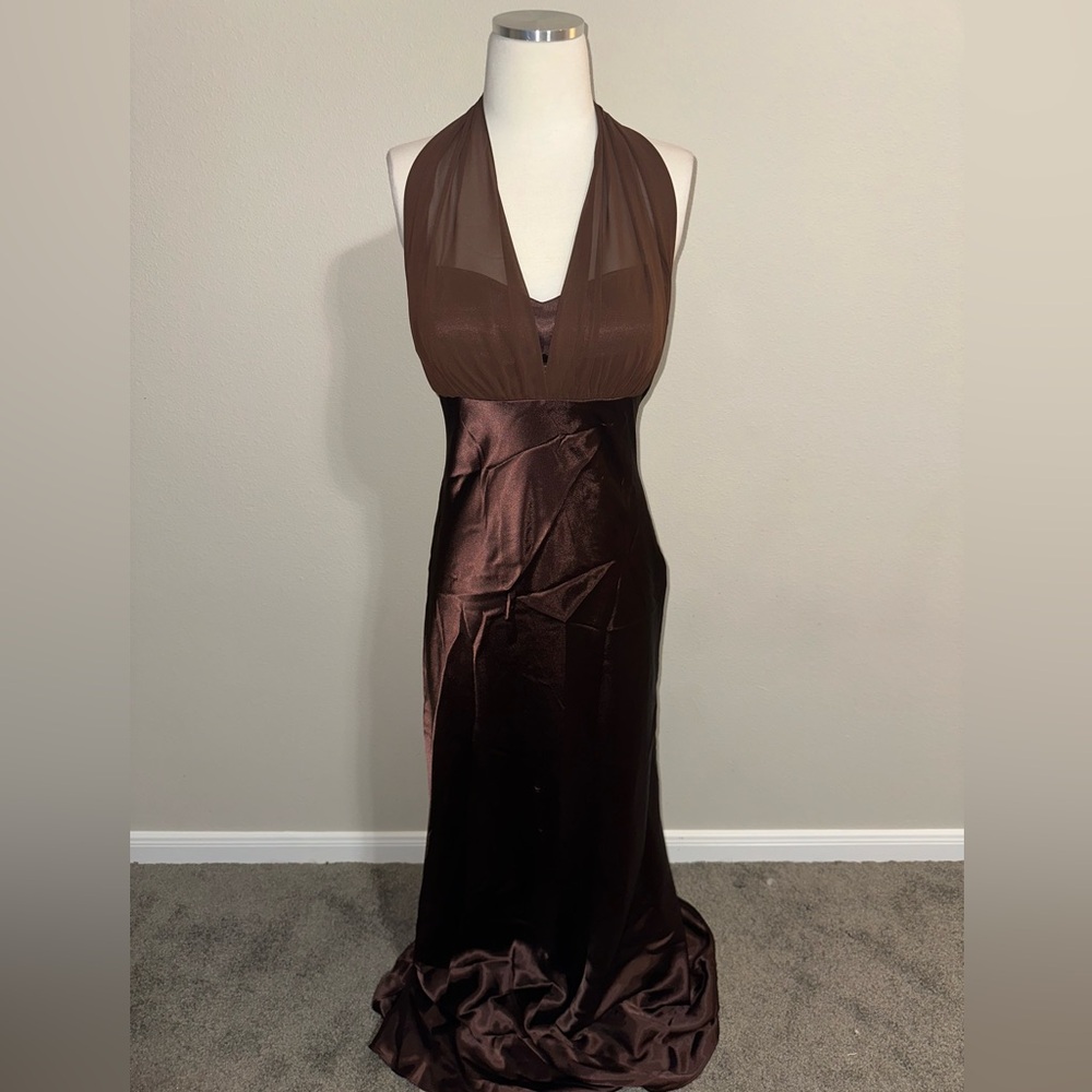 David’s Bridal Halter Bridesmaid Dress